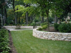 Dry-laid stone wall